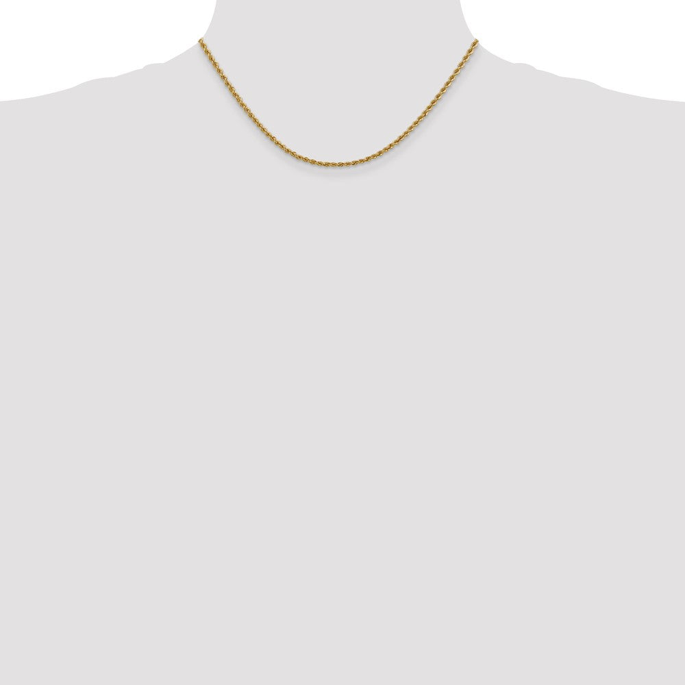 10k 2.5mm Solid Rope Chain