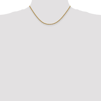 10k 2.5mm Solid Rope Chain