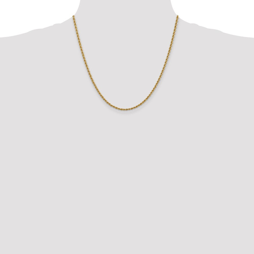 10k 2.5mm Solid Rope Chain