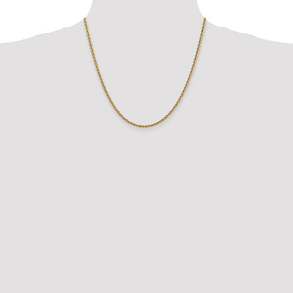 10k 2.5mm Solid Rope Chain