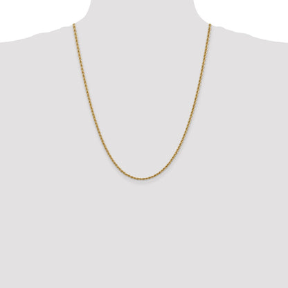 10k 2.5mm Solid Rope Chain