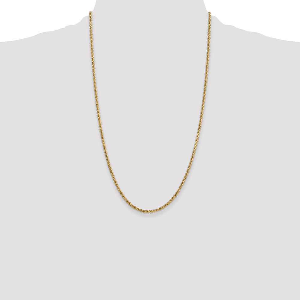 10k 2.5mm Solid Rope Chain