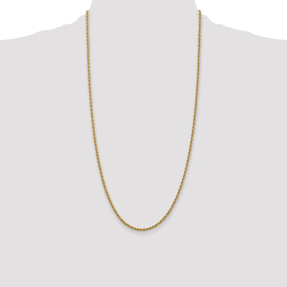 10k 2.5mm Solid Rope Chain