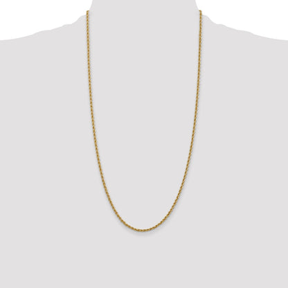 10k 2.5mm Solid Rope Chain