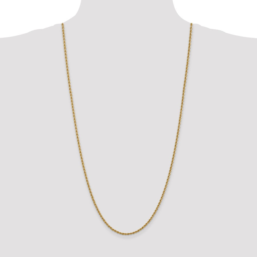 10k 2.5mm Solid Rope Chain