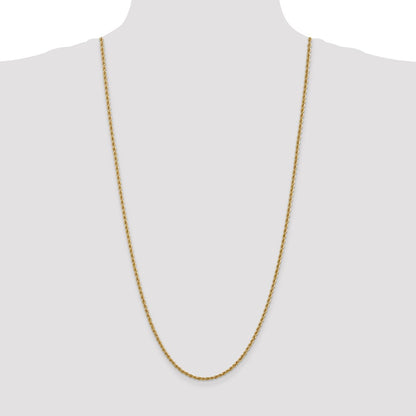 10k 2.5mm Solid Rope Chain
