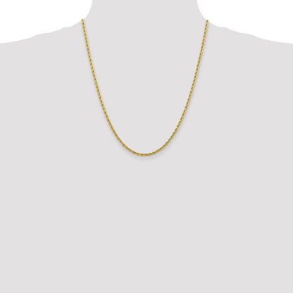 10k 2.75mm Diamond-cut Rope Chain