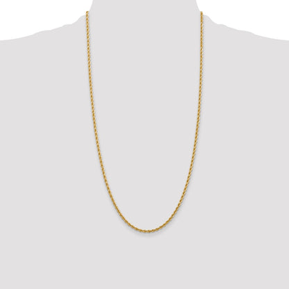 10k 2.75mm Diamond-cut Rope Chain