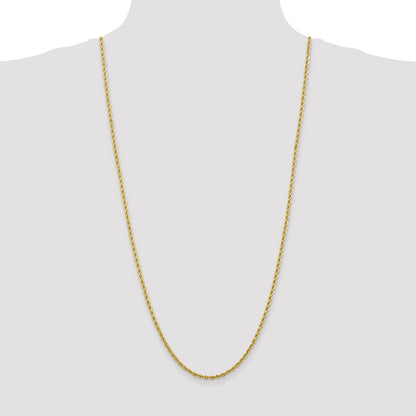 10k 2.75mm Diamond-cut Rope Chain