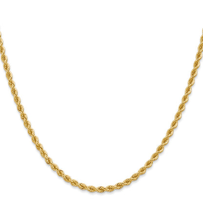 10k 2.75mm Solid Rope Chain
