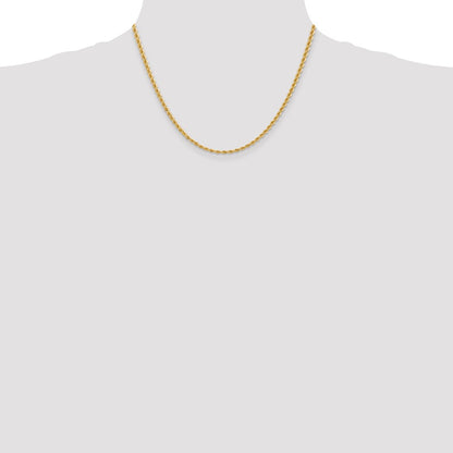 10k 2.75mm Solid Rope Chain