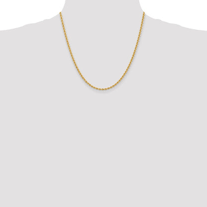 10k 2.75mm Solid Rope Chain