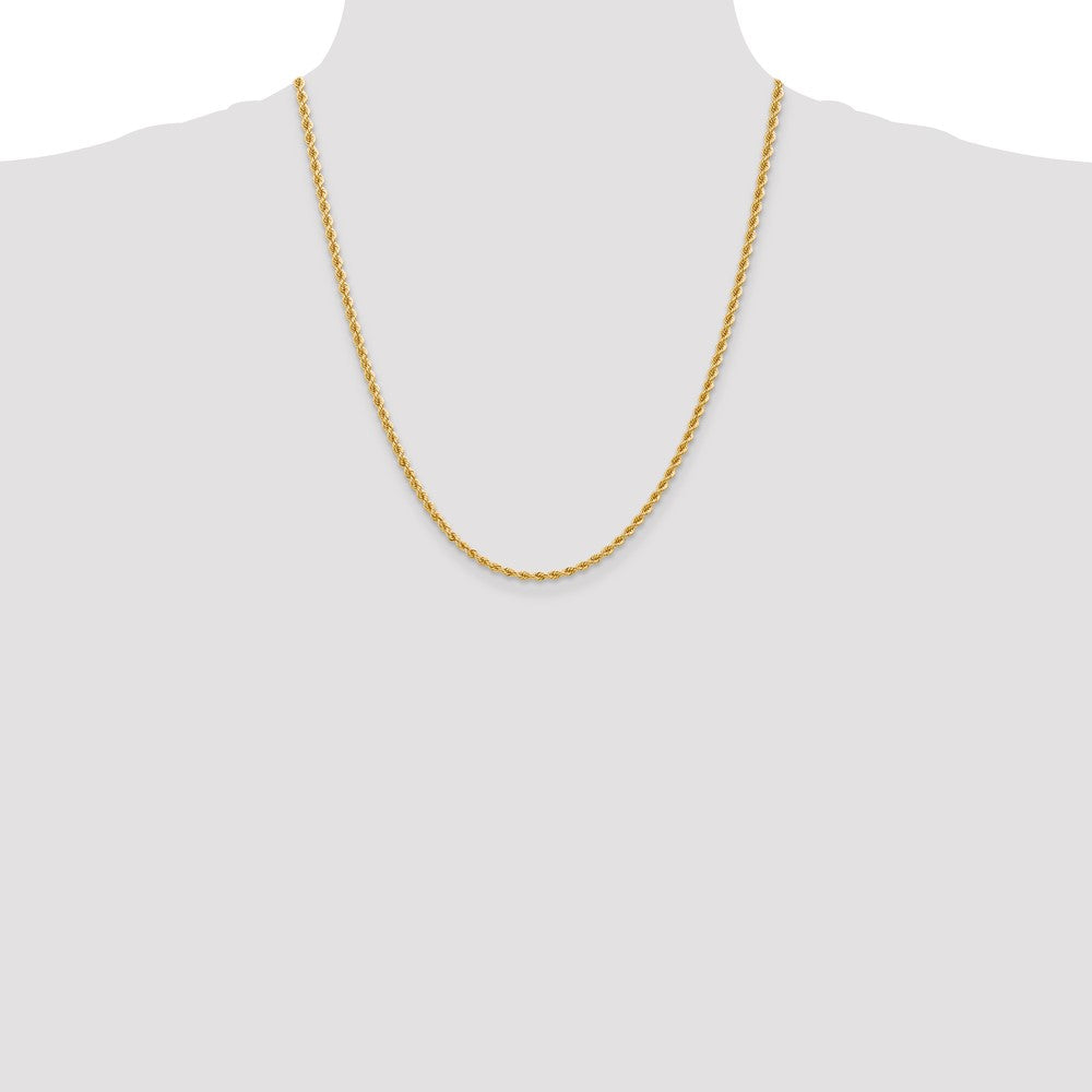 10k 2.75mm Solid Rope Chain