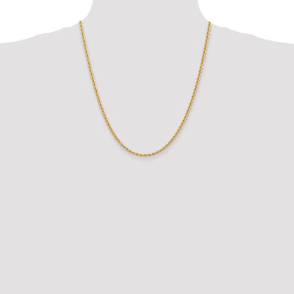 10k 2.75mm Solid Rope Chain