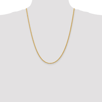 10k 2.75mm Solid Rope Chain