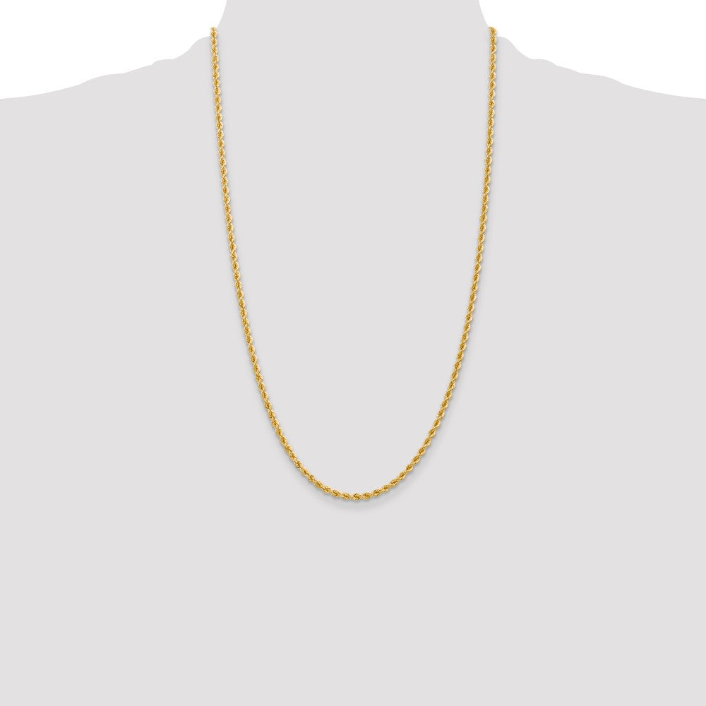 10k 2.75mm Solid Rope Chain