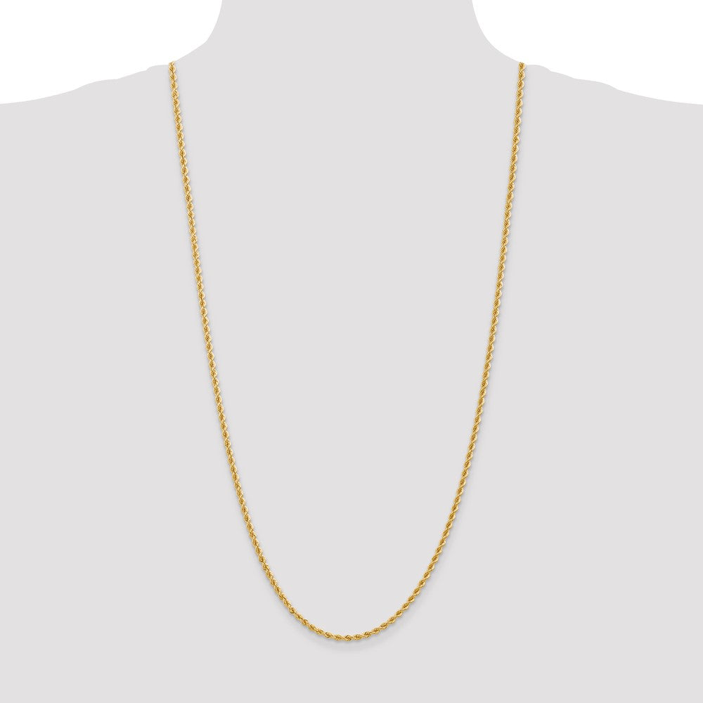 10k 2.75mm Solid Rope Chain