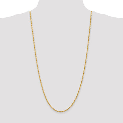 10k 2.75mm Solid Rope Chain