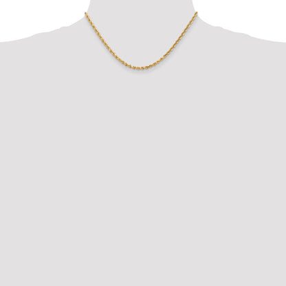 10k 3.0mm Diamond-cut Rope Chain