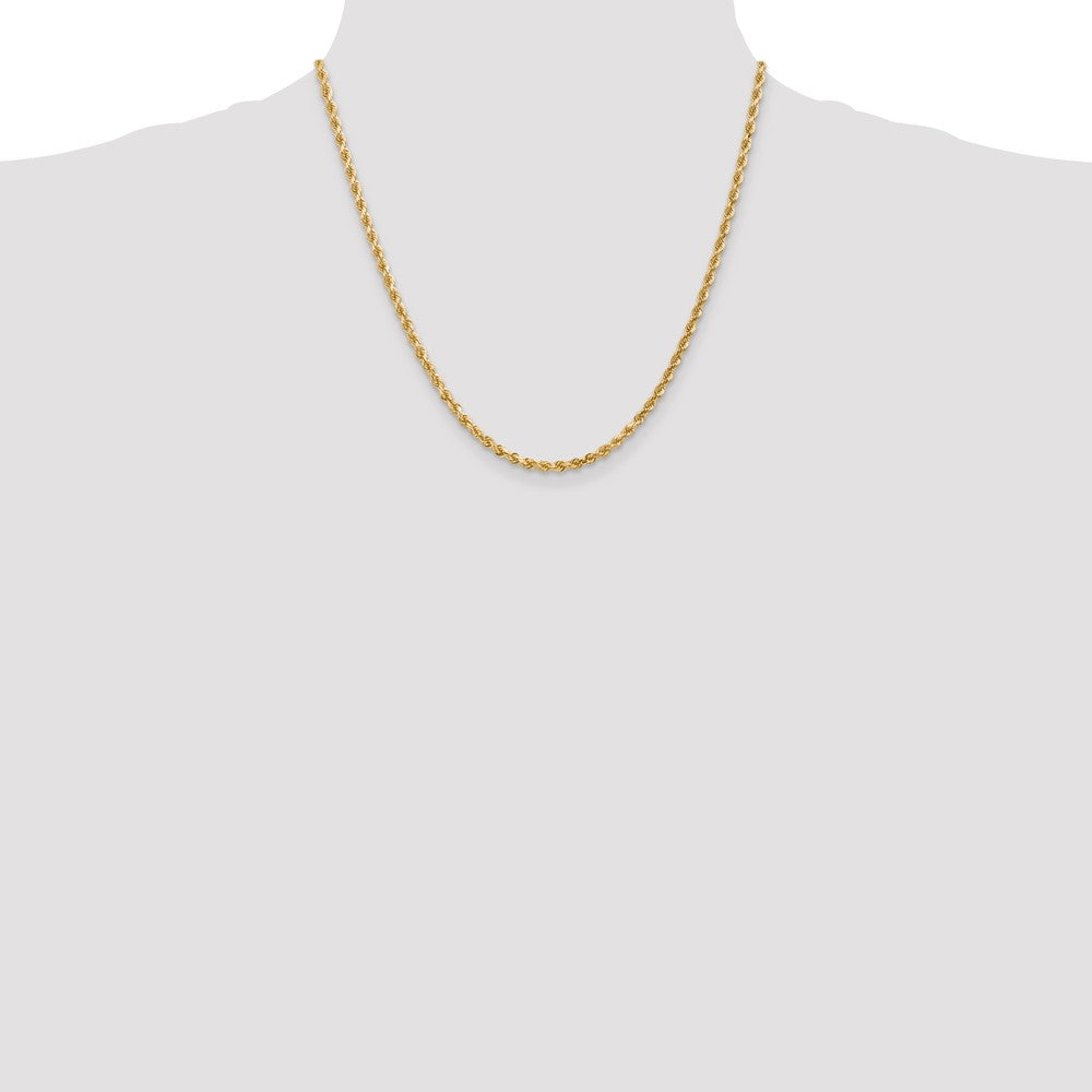 10k 3.0mm Diamond-cut Rope Chain