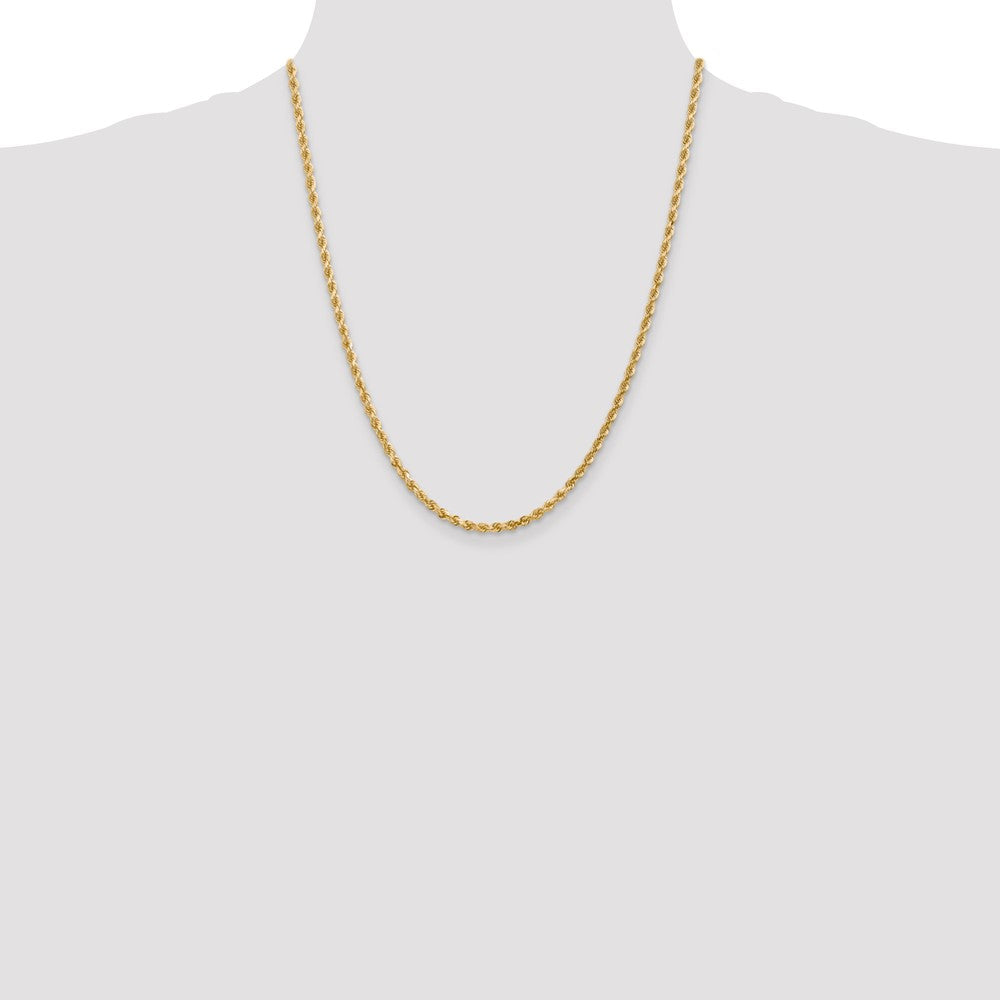 10k 3.0mm Diamond-cut Rope Chain