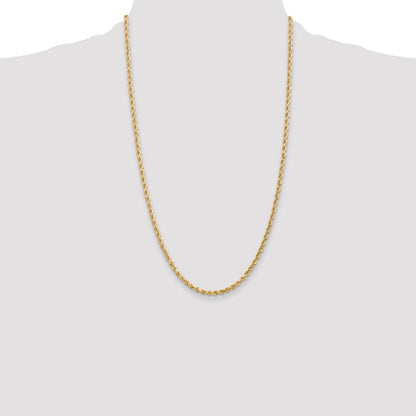 10k 3.0mm Diamond-cut Rope Chain