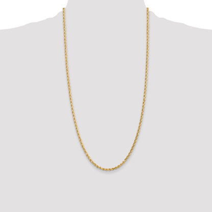 10k 3.0mm Diamond-cut Rope Chain