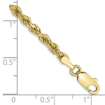 10k 3.0mm Diamond-cut Rope Chain