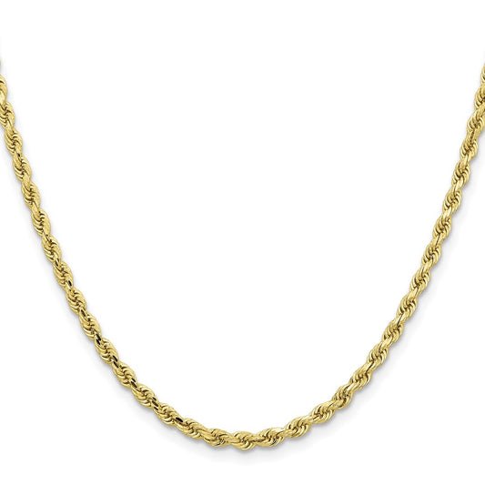 10k 3.25mm Diamond-cut Rope Chain