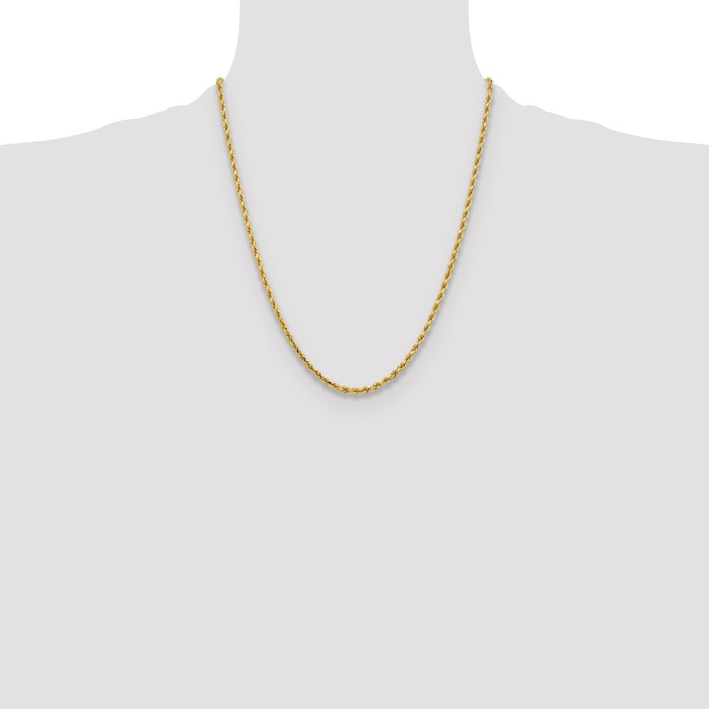 10k 3.25mm Diamond-cut Rope Chain