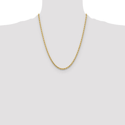 10k 3.25mm Diamond-cut Rope Chain