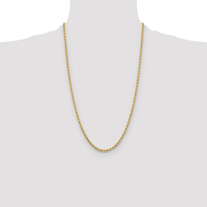 10k 3.25mm Diamond-cut Rope Chain