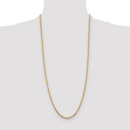 10k 3.25mm Diamond-cut Rope Chain