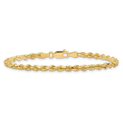 10k 3.25mm Diamond-cut Rope Chain
