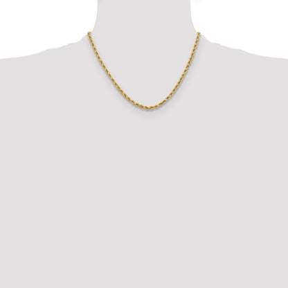 10k 3.75mm Diamond-cut Rope Chain