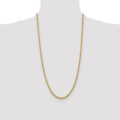 10k 3.75mm Diamond-cut Rope Chain