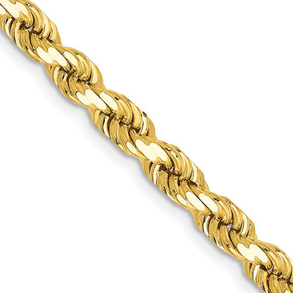 10k 4.5mm Diamond-cut Rope Chain