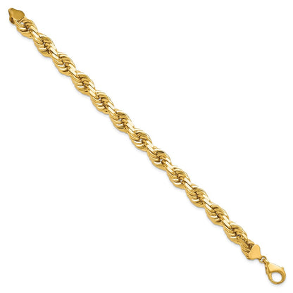 10k 10.0mm D/C Rope Fancy Lobster Clasp Chain