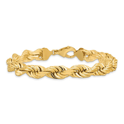 10k 10.0mm D/C Rope Fancy Lobster Clasp Chain
