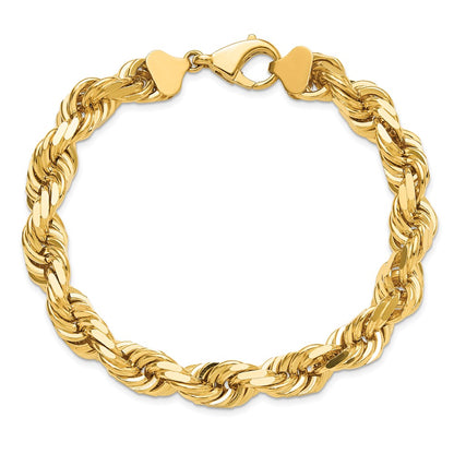 10k 10.0mm D/C Rope Fancy Lobster Clasp Chain