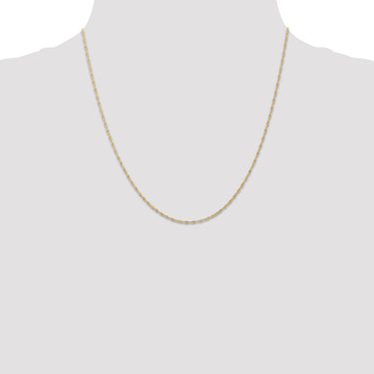 10k 1mm Carded Singapore Chain