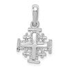 10k White Gold Small Jerusalem Cross Charm