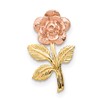 10K Two-tone Rose Flower Chain Slide