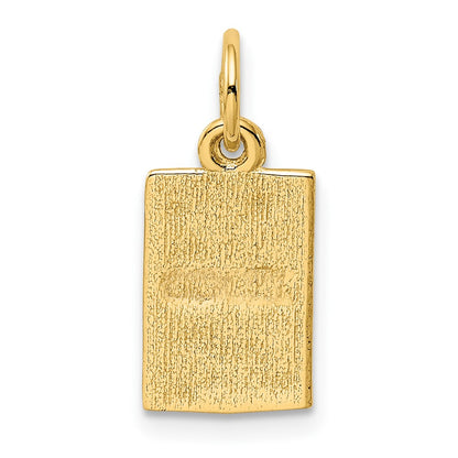 10k Black Enameled Ace of Spades Card Charm