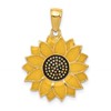 10k Yellow Enameled Sunflower Pendant