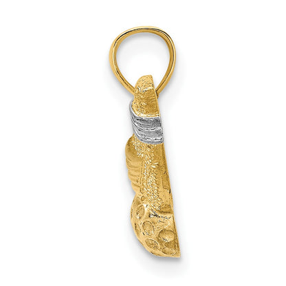 10k and White Rhodium Golf Club and Ball Charm