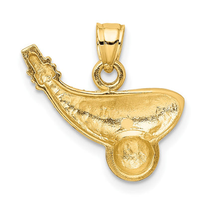 10k and White Rhodium Golf Club and Ball Charm