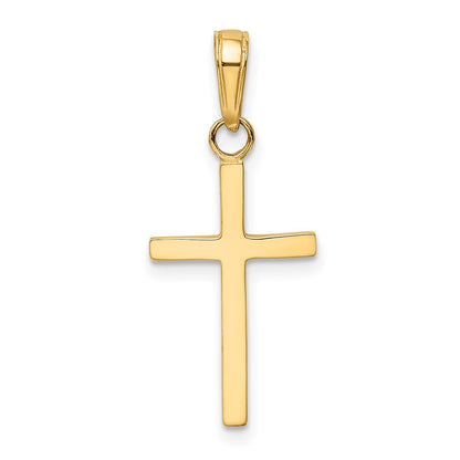 10k 3-D Polished Latin Cross Pendant