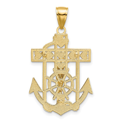 10k Two-tone Mariners Crucifix Pendant