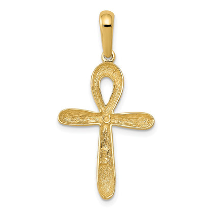 10k Ankh Cross Pendant